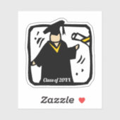 Afstudeerder Student Afstuderen Sticker (Vel)