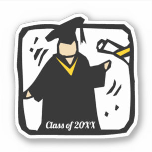 Afstudeerder Student Afstuderen Sticker