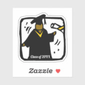 Afstudeerder Student Afstuderen Sticker (Vel)