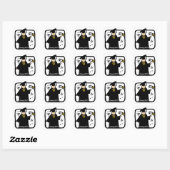 Afstudeerder Student Afstuderen Vierkante Sticker (Vel)