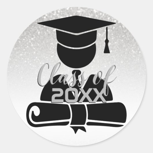 Afstudeerder Student - Klasse van 20XX Ronde Sticker (Voorkant)