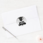 Afstudeerder Student - Klasse van 20XX Ronde Sticker (Envelop)