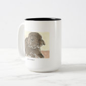 Afstudeerder-student tweetone koffie-Mok Tweekleurige Koffiemok (Voorkant links)