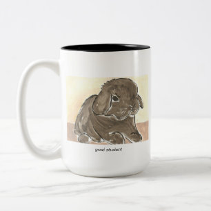 Afstudeerder-student tweetone koffie-Mok Tweekleurige Koffiemok