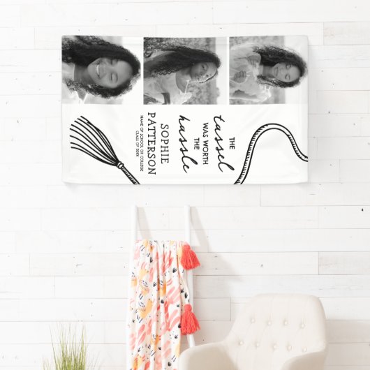 Afstudeerder Tassel 3 Foto Afstuderen Spandoek (Insitu)