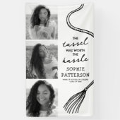 Afstudeerder Tassel 3 Foto Afstuderen Spandoek (Verticaal)