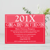 Afstudeerder Tiles Invitation (rood) Kaart (Staand voorkant)