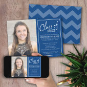 Afstudeerder Trendy Afstuderen Foto Announce - Blu Kaart