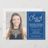 Afstudeerder Trendy Afstuderen Foto Announce - Blu Kaart (Voorkant)