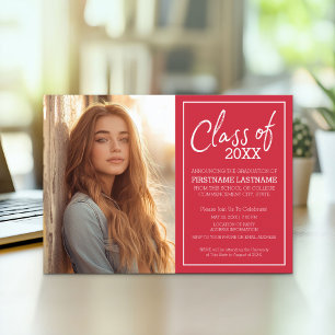 Afstudeerder Trendy Afstuderen Fotoaankondiging ro Kaart