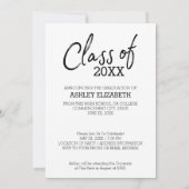 Afstudeerder Trendy Afstuderen Verticale aankondig Kaart (Achterkant)