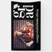 AFSTUDEERDER Trendy foto Gefeliciteerd Afstuderen Spandoek (Verticaal)