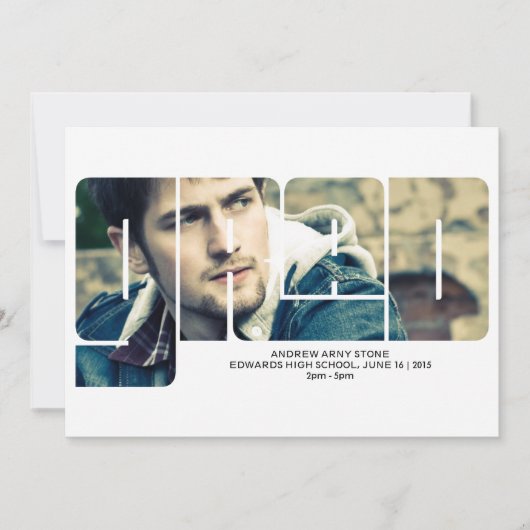 Afstudeerder Typografie 2 Aankondiging Afstuderen  (Voorkant)