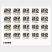 Afstudeerder Typografie Faux Gold Foil Dank u Foto Vierkante Sticker (Vel)