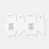 Afstudeerder Typografie Modern afstuderen Simple M Bedankdoosjes (Uitgevouwen)
