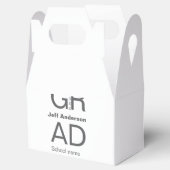 Afstudeerder Typografie Modern afstuderen Simple M Bedankdoosjes (Geopend)