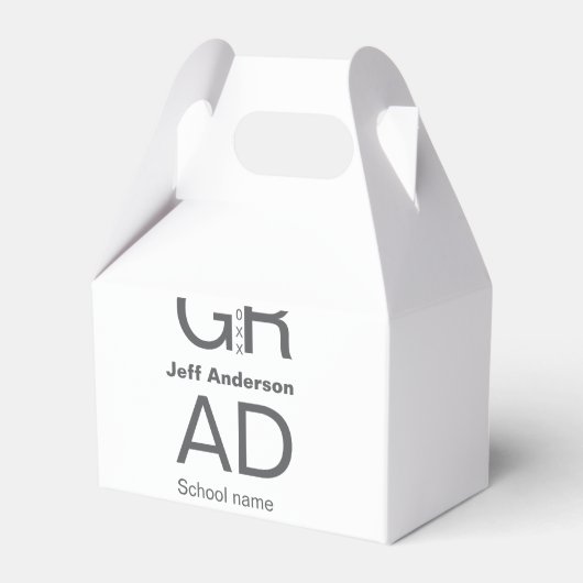 Afstudeerder Typografie Modern afstuderen Simple M Bedankdoosjes (Voorkant Zijde)