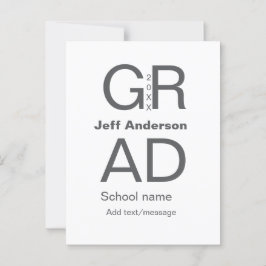 Afstudeerder Typografie Modern afstuderen Simple M Briefkaart