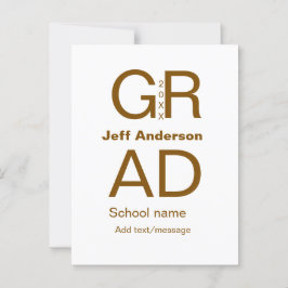 Afstudeerder Typografie Modern afstuderen Simple M Briefkaart