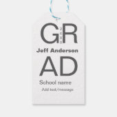 Afstudeerder Typografie Modern afstuderen Simple M Cadeaulabel (Achterkant)