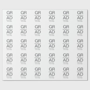 Afstudeerder Typografie Modern afstuderen Simple M Cadeaupapier