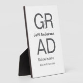 Afstudeerder Typografie Modern afstuderen Simple M Fotoplaat (Zijkant)