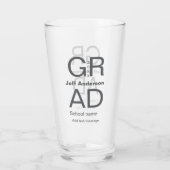 Afstudeerder Typografie Modern afstuderen Simple M Glas (Achterkant)