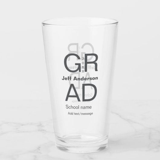 Afstudeerder Typografie Modern afstuderen Simple M Glas (Voorkant)