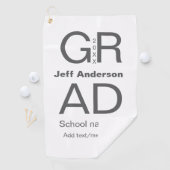 Afstudeerder Typografie Modern afstuderen Simple M Golfhanddoek (Insitu)