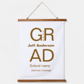 Afstudeerder Typografie Modern afstuderen Simple M Hangend Wandkleed (Voorkant)