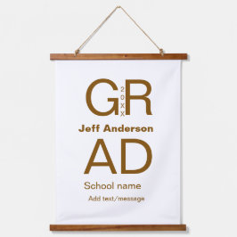 Afstudeerder Typografie Modern afstuderen Simple M Hangend Wandkleed