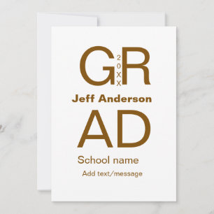Afstudeerder Typografie Modern afstuderen Simple M Kaart