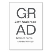 Afstudeerder Typografie Modern afstuderen Simple M Kaart (Achterkant)