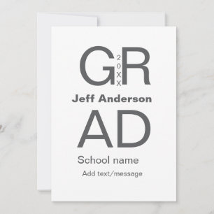 Afstudeerder Typografie Modern afstuderen Simple M Kaart
