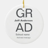 Afstudeerder Typografie Modern afstuderen Simple M Keramisch Ornament (Achterkant)