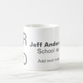 Afstudeerder Typografie Modern afstuderen Simple M Koffiemok (Center)