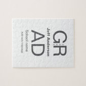 Afstudeerder Typografie Modern afstuderen Simple M Legpuzzel (Horizontaal)