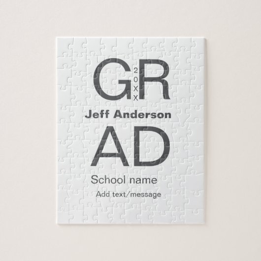 Afstudeerder Typografie Modern afstuderen Simple M Legpuzzel (Verticaal)