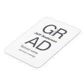 Afstudeerder Typografie Modern afstuderen Simple M Magneet (Linkerzijde)
