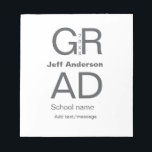 Afstudeerder Typografie Modern afstuderen Simple M Notitieblok<br><div class="desc">ontwerp</div>