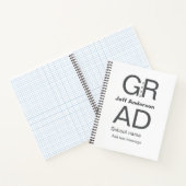 Afstudeerder Typografie Modern afstuderen Simple M Notitieboek (Binnen)