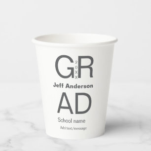 Afstudeerder Typografie Modern afstuderen Simple M Papieren Bekers