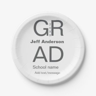 Afstudeerder Typografie Modern afstuderen Simple M Papieren Bordje