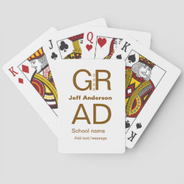 Afstudeerder Typografie Modern afstuderen Simple M Pokerkaarten
