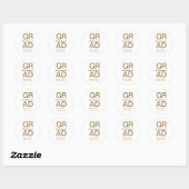 Afstudeerder Typografie Modern afstuderen Simple M Ronde Sticker (Vel)