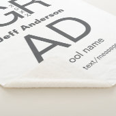 Afstudeerder Typografie Modern afstuderen Simple M Sherpa Deken (3/4)