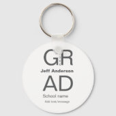 Afstudeerder Typografie Modern afstuderen Simple M Sleutelhanger (Achterkant)