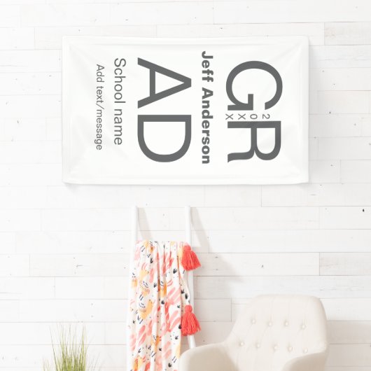 Afstudeerder Typografie Modern afstuderen Simple M Spandoek (Insitu)