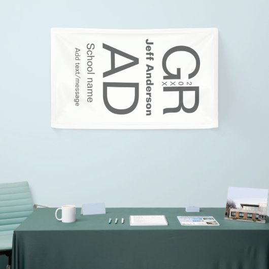 Afstudeerder Typografie Modern afstuderen Simple M Spandoek (Beurs)