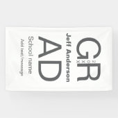 Afstudeerder Typografie Modern afstuderen Simple M Spandoek (Horizontaal)